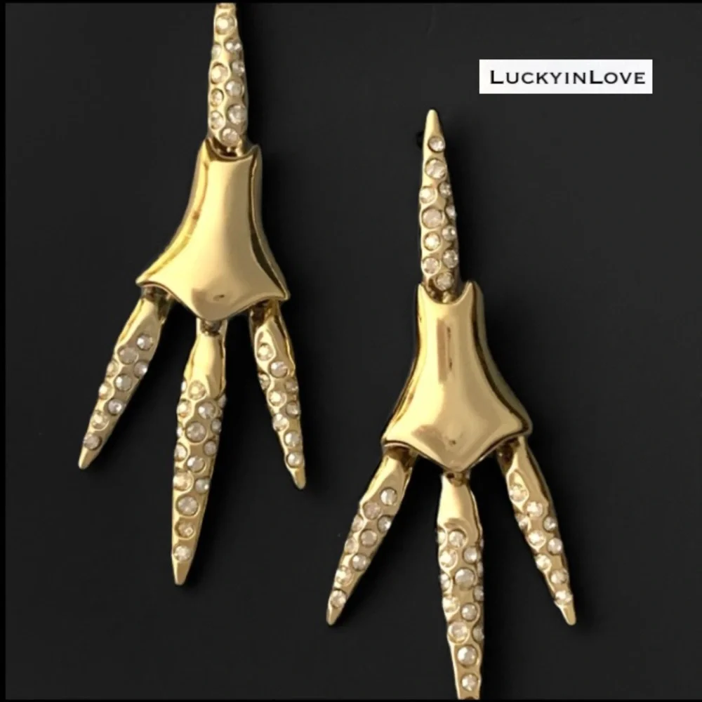 ALEXIS BITTAR • RARE Miss Havisham Swarovski Crystal Encrusted Drop Earrings